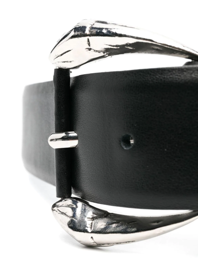 Shop Roberto Cavalli Chain-embellished Buckle Belt In Black