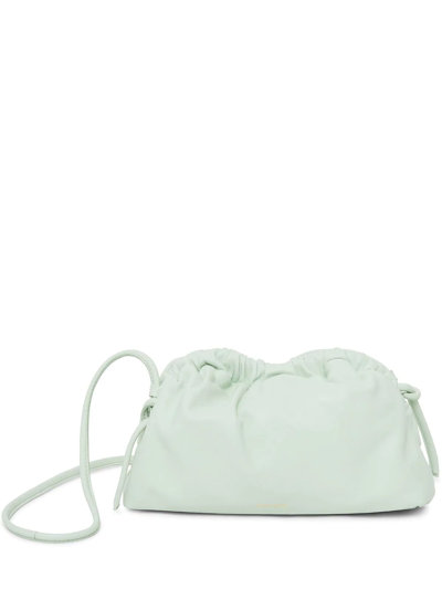 Shop Mansur Gavriel Mini Cloud Leather Clutch In Green