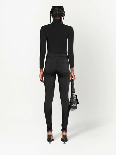 Shop Balenciaga High-waisted Leggings In Black