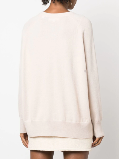 Shop Chinti & Parker Long-sleeved Cashmere Jumper In Neutrals