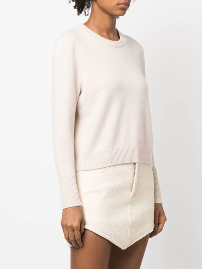 Shop Chinti & Parker Ribbed-knit Cashmere Top In Neutrals