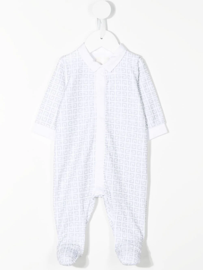 Shop Givenchy 4g-print Velvet Pyjama Set In White