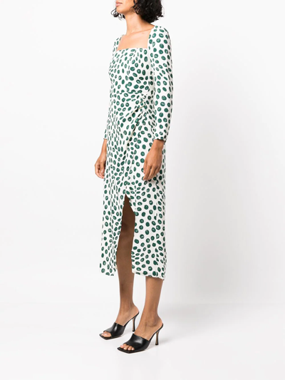 REFORMATION HILDA SPOT-PRINT MIDI DRESS 