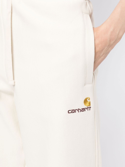 Carhartt Drawstring-waist Cotton-blend Trackpants In White