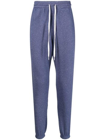 Shop John Elliott Slim-cut Speckled Track Pants In Blue