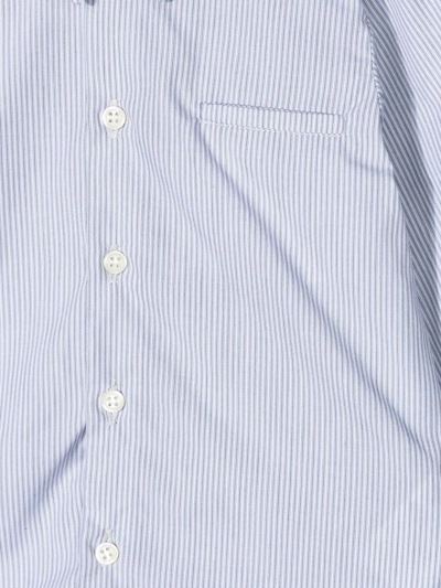 Shop Bonpoint Vertical-stripe Shirt In Grey