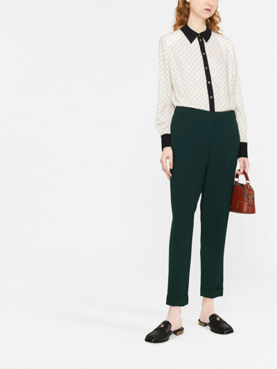 P.a.r.o.s.h Elasticated Cropped Trousers In Green