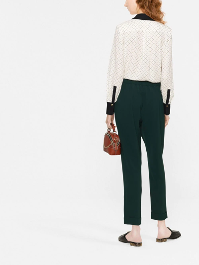 P.a.r.o.s.h Elasticated Cropped Trousers In Green