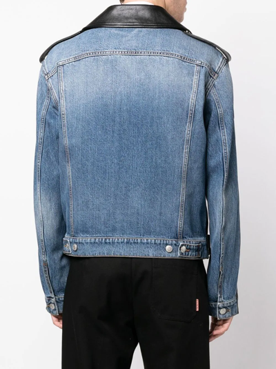 Alexander Mcqueen Combo Biker Jacket In Black