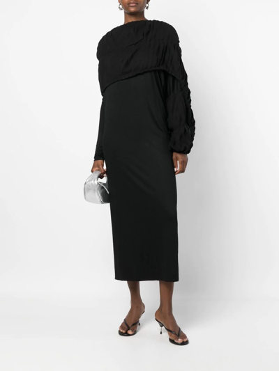 Yohji Yamamoto Wool And Cotton Dress In Black