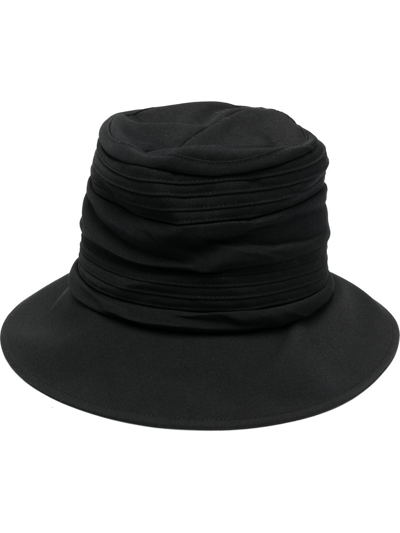 Shop Y's Textured-wool Bucket Hat In Black