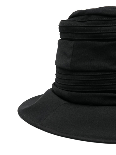 Shop Y's Textured-wool Bucket Hat In Black