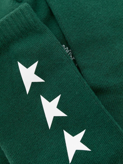 Shop Golden Goose Star-print Socks In Green