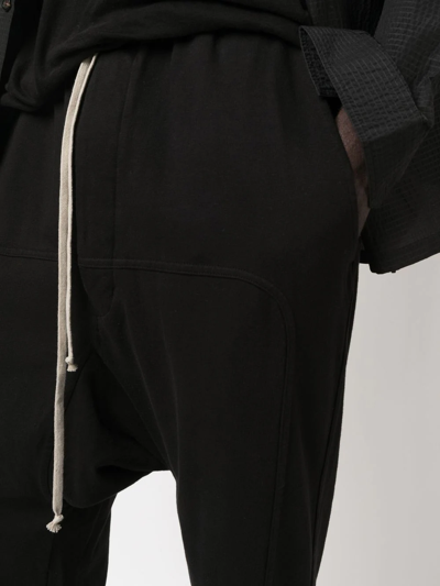 Shop Rick Owens Drkshdw Drawstring-waist Drop-crotch Trousers In Black