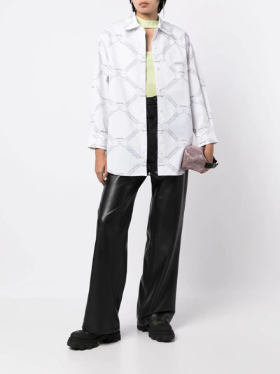 Kimhēkim Chain-link Print Shirt In White