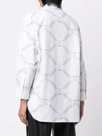 Shop Kimhēkim Chain-link Print Shirt In White