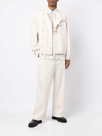 Shop Rito Structure Wrap-style Padded Overshirt In White