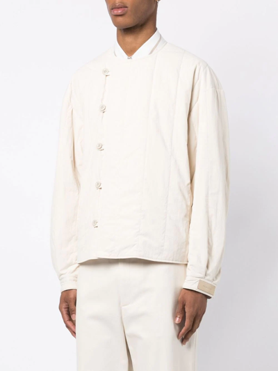 Shop Rito Structure Wrap-style Padded Overshirt In White