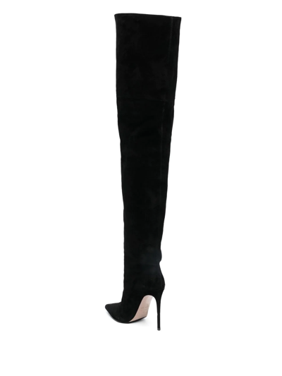 Le Silla Carry Over Thigh-high Boots In Black