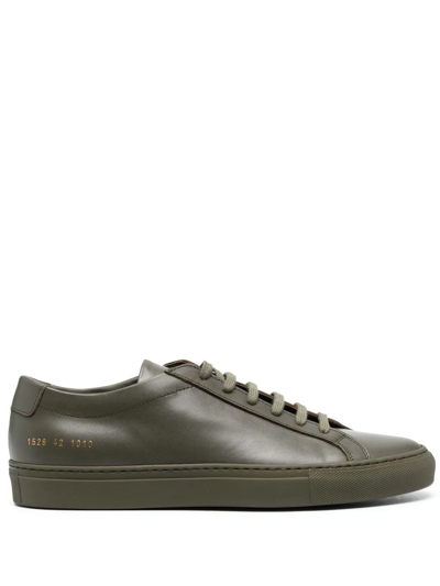 Common Projects Original Achilles Low Leather Sneaker In Green
