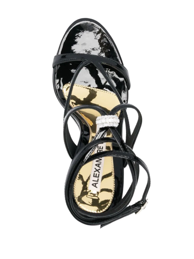 Shop Alexandre Vauthier Crystal-embellished 105mm Sandals In Black