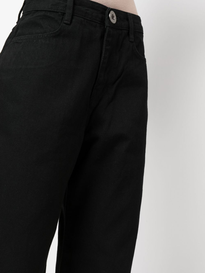 Shop Low Classic Low-rise Wide-leg Jeans In Black