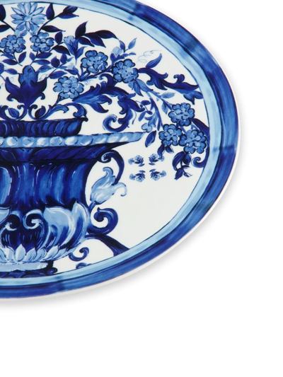 Shop Dolce & Gabbana Archive-print Charger Plate In Blue