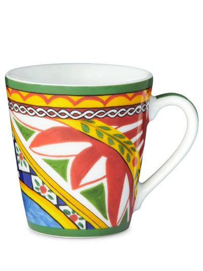 Shop Dolce & Gabbana Carretto Siciliano Porcelain Mug In White