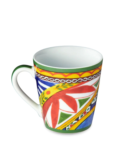 Dolce & Gabbana Carretto Siciliano Porcelain Mug In White