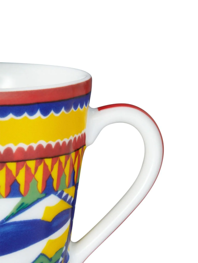 Dolce & Gabbana Carretto Siciliano Porcelain Mug In White