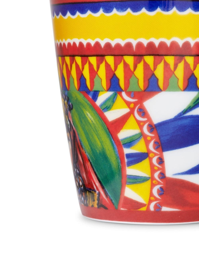 Dolce & Gabbana Carretto Siciliano Porcelain Mug In White