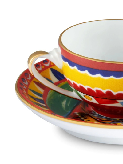 Dolce & Gabbana Carretto Siciliano Espresso Set In Yellow