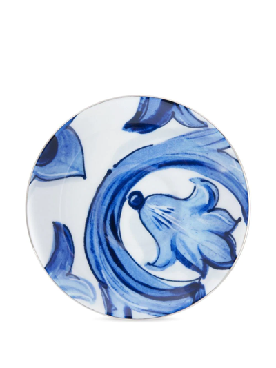 Dolce & Gabbana Blu Mediterraneo Porcelain Tea Set In White