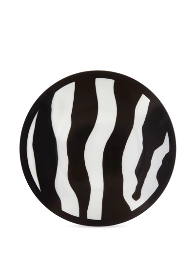 Dolce & Gabbana Zebra-pattern Porcelain Tea Set In Black