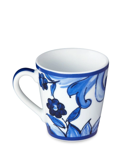 Shop Dolce & Gabbana Archive-print Porcelain Mug In Blue