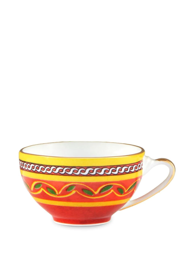 Shop Dolce & Gabbana Carretto Siciliano Espresso Set In Yellow