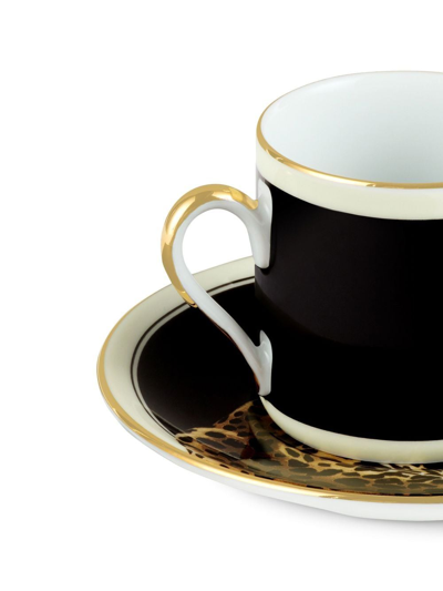 Dolce & Gabbana Tiger Espresso Set In Black