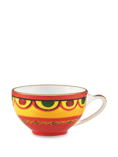 Shop Dolce & Gabbana Carretto Siciliano Espresso Set In Yellow