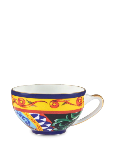 Shop Dolce & Gabbana Archive-print Porcelain Tea Set In Multicolour