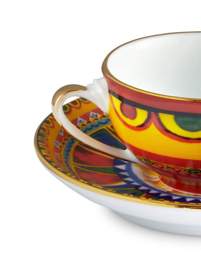 Dolce & Gabbana Carretto Siciliano Espresso Set In Yellow