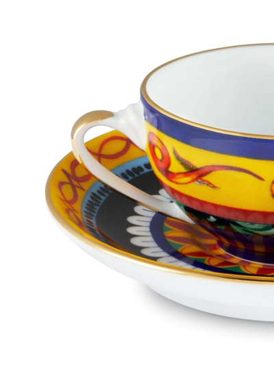 Shop Dolce & Gabbana Archive-print Espresso Set In White