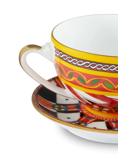 Shop Dolce & Gabbana Archive-print Tea Set In White