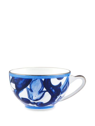 Shop Dolce & Gabbana Blu Mediterraneo Porcelain Tea Set In White