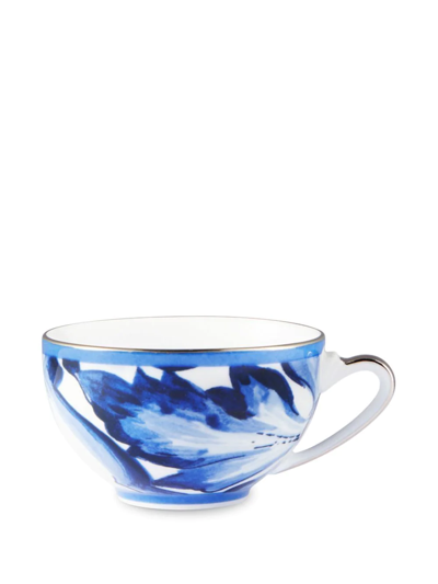 Shop Dolce & Gabbana Blu Mediterraneo Porcelain Tea Set In White