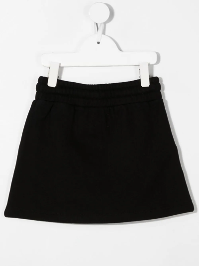 Shop Off-white Crystal-embellished Jersey Skirt In Black