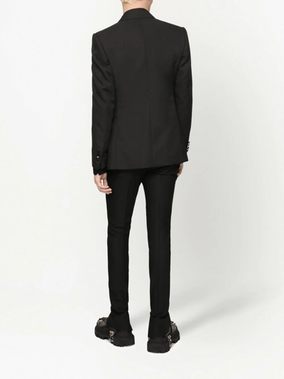 Dolce & Gabbana Sicilia Double-breasted Tuxedo Jacket In Black