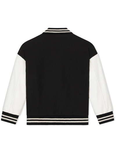 Shop Dolce & Gabbana Logo-embroidered Bomber Jacket In Black