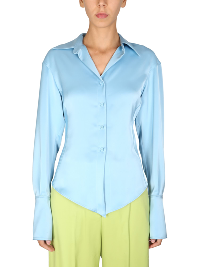 Shop Attico Shirt Lilly In Azzurro