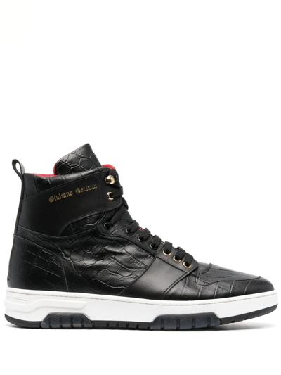 Shop Giuliano Galiano Legend Hi-top Sneakers In Black
