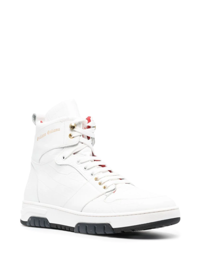 Shop Giuliano Galiano Legend Hi-top Sneakers In White